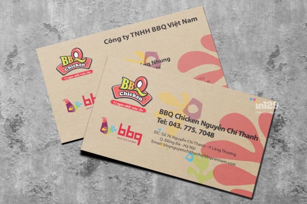 In Hoa Long nhận thiết kế và in ấn Mẫu Card Visit Shop Ăn Vặt đẹp
