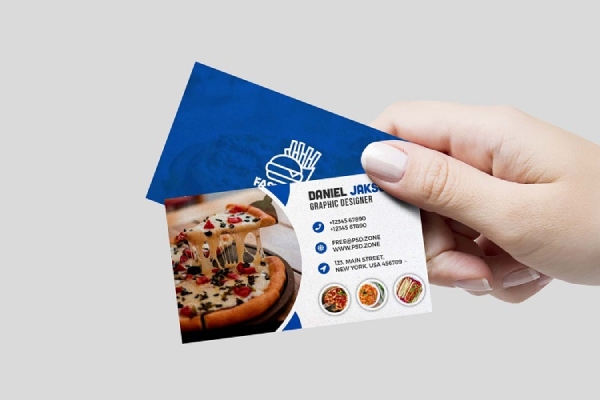 In Hoa Long nhận thiết kế và in ấn Mẫu Card Visit Shop Ăn Vặt giá rẻ