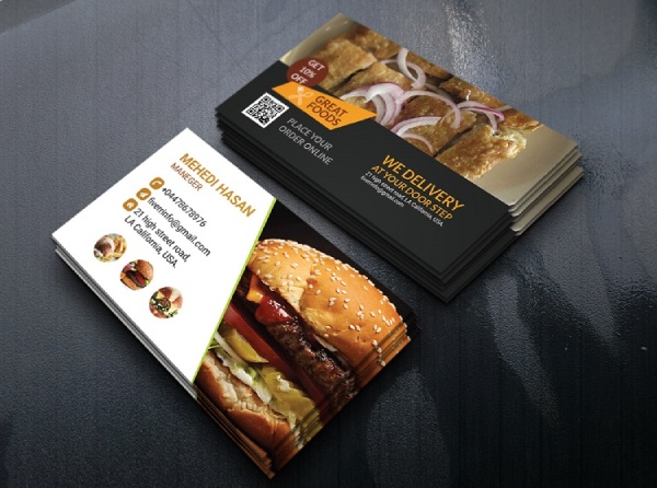 In Hoa Long nhận thiết kế và in ấn Mẫu Card Visit Shop Ăn Vặt lấy ngay