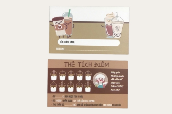 Mẫu card visit trà sữa cao cấp