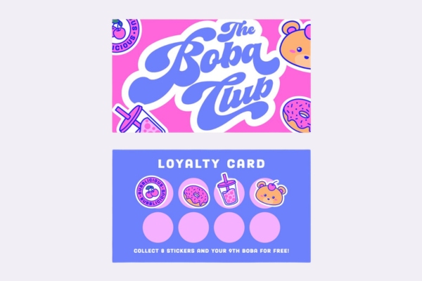 Mẫu card visit trà sữa đẹp mắt