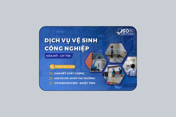 Mẫu danh thiếp vệ sinh công nghiệp B2B
