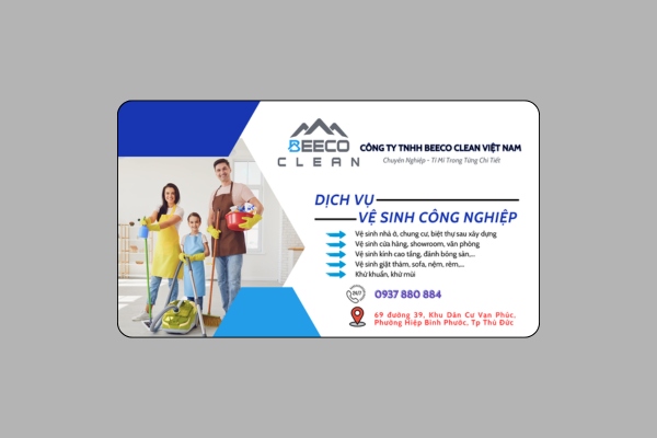 Mẫu danh thiếp vệ sinh công nghiệp dân dụng