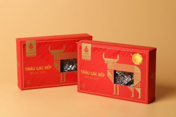 Mẫu hộp giấy đựng thịt trâu đẹp, chất lượng cao