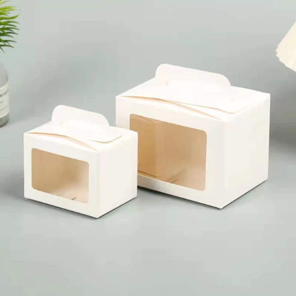 In Hoa Long nhận thiết kế và in ấn mẫu hộp giấy kraft có cửa sổ màu trắng