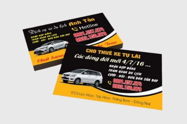 Mẫu card visit dạy lái xe đẹp, chất lượng cao