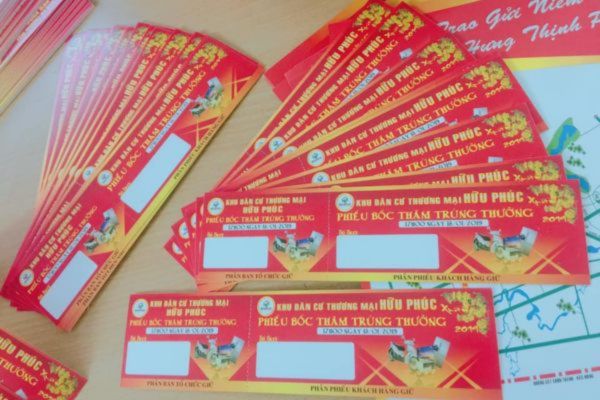 Mẫu phiếu bốc thăm trúng thưởng giá rẻ