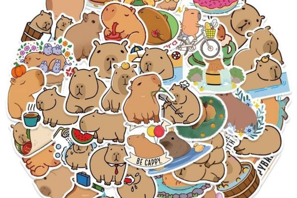 Mẫu sticker capybara đẹp, chất lượng cao tại Hà Nội