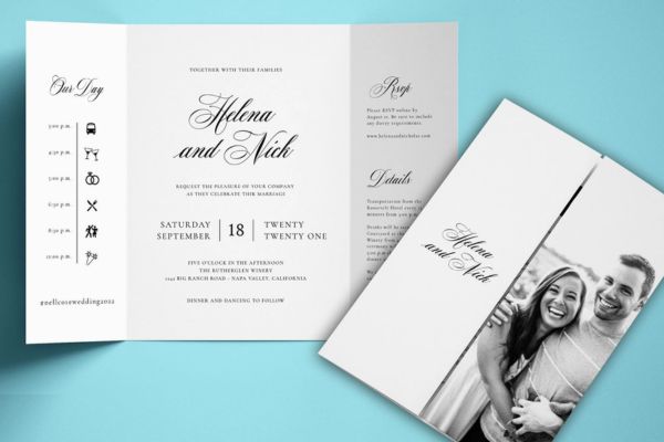 Mẫu thiệp cưới gập 3 đẹp, chất lượng cao tại Hà Nội