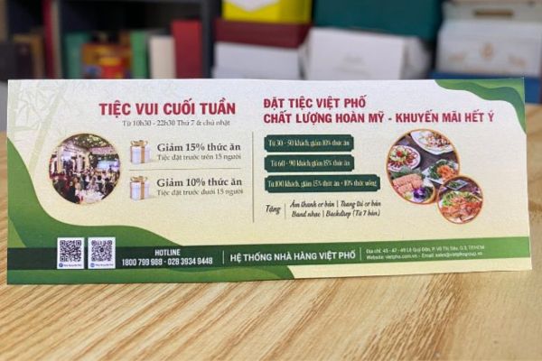 Mẫu voucher buffet đẹp, giá rẻ, thiết kế theo yêu cầu