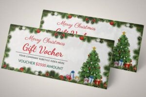 Voucher giáng sinh đẹp, thiết kế theo yêu cầu