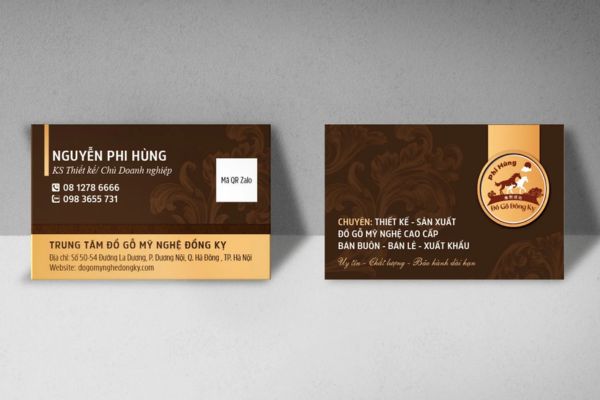 Mẫu card visit đồ gỗ đẹp, thiết kế theo yêu cầu