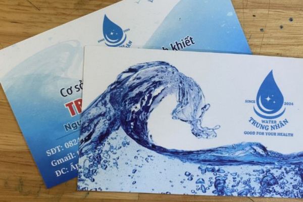 Mẫu card visit nước tinh khiết giá rẻ. chất lượng cao