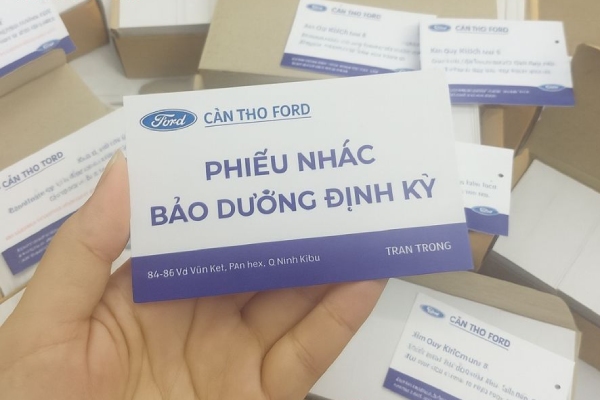 In Hoa Long nhận thiết kế và in ấn mẫu phiếu bảo dưỡng xe ô tô đẹp