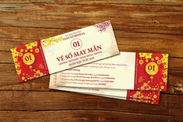 Mẫu phiếu bốc thăm trúng thưởng giá rẻ