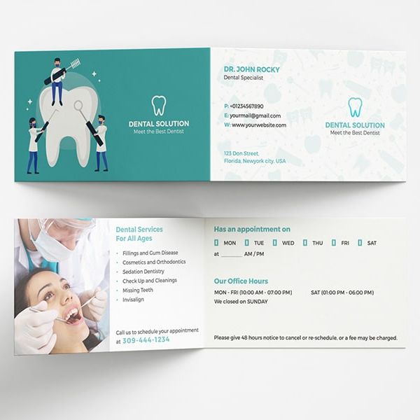 In phiếu hẹn nha khoa đẹp, thiết kế theo yêu cầu