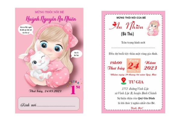 Mẫu thiệp sinh nhật cho bé gái đẹp, giá rẻ