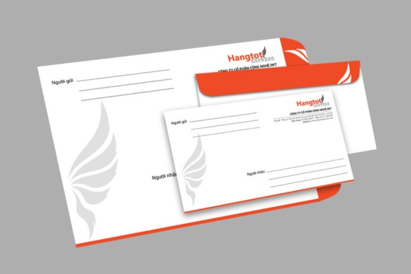Mẫu phong bì đơn vị vận chuyển đẹp mắt