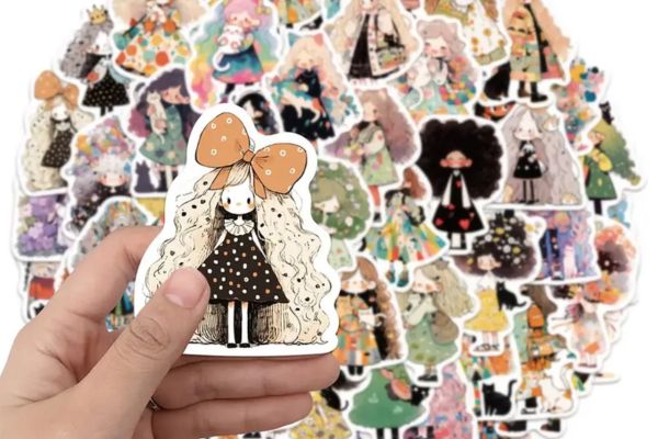 Mẫu sticker búp bê đẹp, thiết kế theo yêu cầu