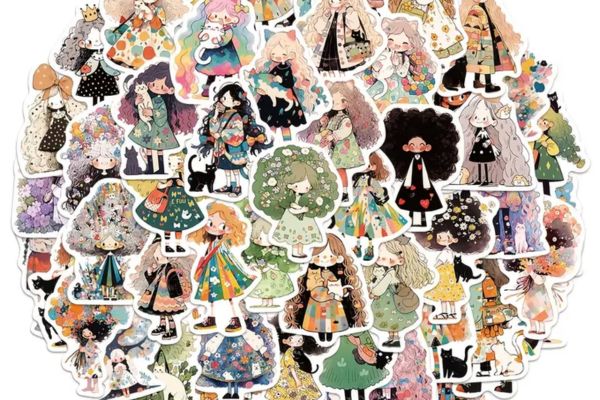 Mẫu sticker búp bê đẹp, thiết kế theo yêu cầu