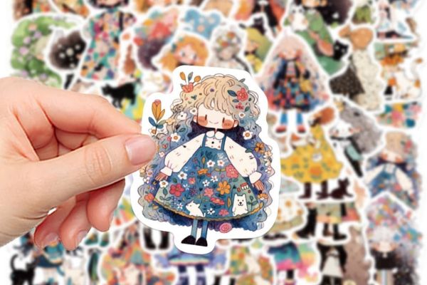 Mẫu sticker búp bê đẹp, thiết kế theo yêu cầu