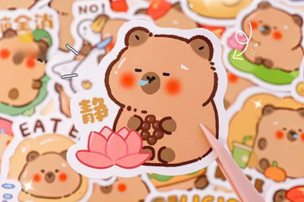 Mẫu sticker capybara đẹp, chất lượng cao tại Hà Nội