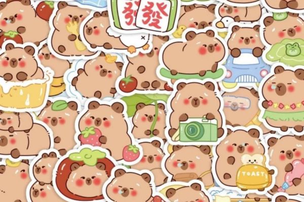 Mẫu sticker capybara đẹp, chất lượng cao tại Hà Nội