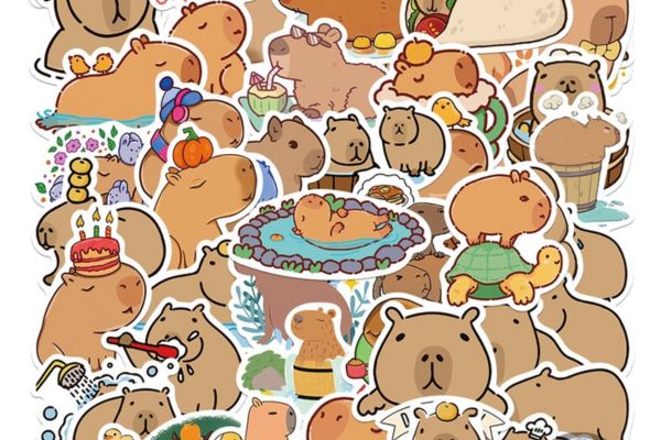 Mẫu sticker capybara đẹp, chất lượng cao tại Hà Nội