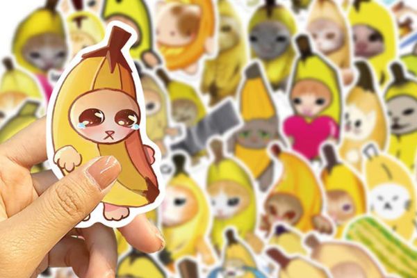 Mẫu sticker chuối đẹp, chất lượng cao tại Hà Nội