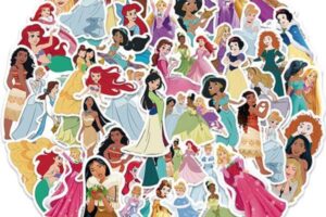 Mẫu sticker công chúa đẹp, chất lượng cao