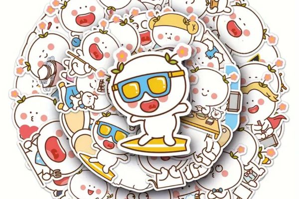 Mẫu sticker lá chona đẹp, thiết kế theo yêu cầu