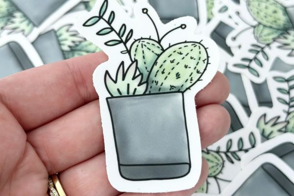 Mẫu sticker xương rồng đẹp, thiết kế theo yêu cầu