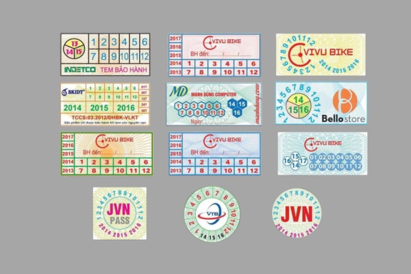 Mẫu tem bảo hành máy tính đẹp bảo mật toàn diện