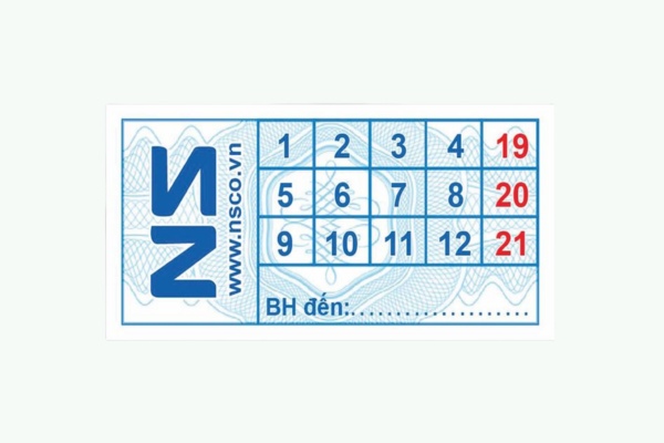 Mẫu tem bảo hành máy tính đẹp mắt, sắc nét