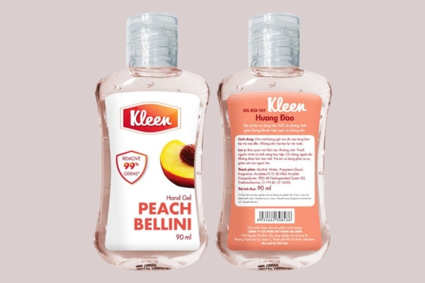 Mẫu tem nhãn chai nước rửa tay đẹp mắt