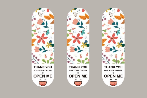 Mẫu sticker niêm phong tối giản