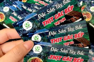 Mẫu tem thịt sấy đẹp, thiết kế theo yêu cầu