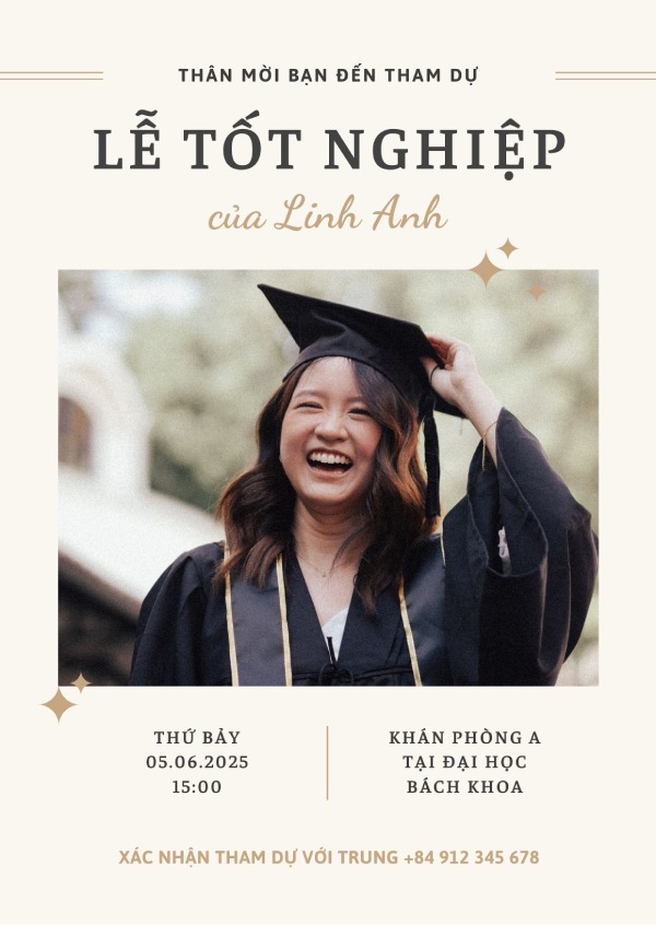 In Hoa Long nhận thiết kế và in ấn mẫu thiệp mời tốt nghiệp lấy ngay