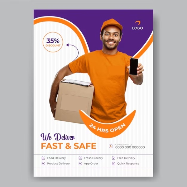 In Hoa Long nhận thiết kế và in ấn Mẫu tờ rơi chuyển phát theo yêu cầu