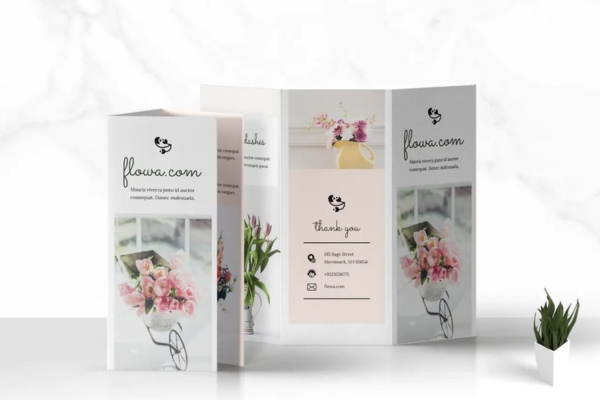 Mẫu tờ rơi cửa hàng hoa đẹp mắt