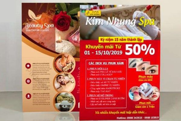 Mẫu tờ rơi quảng cáo phun xăm đẹp, giá rẻ