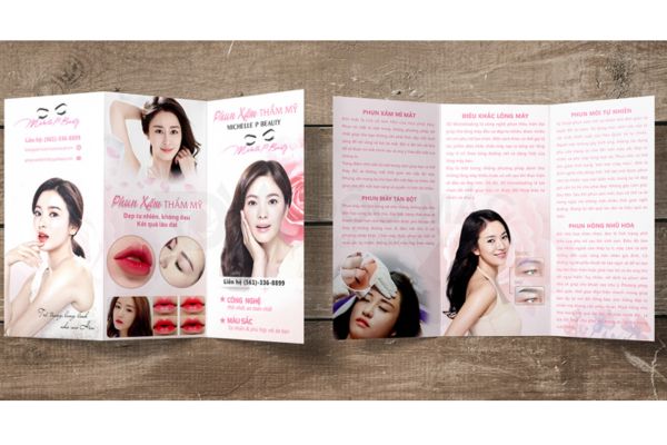 Mẫu tờ rơi quảng cáo phun xăm đẹp, giá rẻ