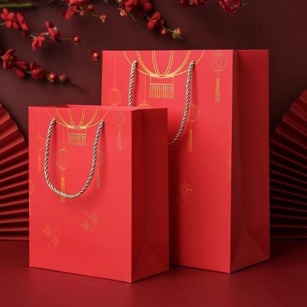 In Hoa Long nhận thiết kế và in ấn mẫu túi giấy đỏ chuyên nghiệp