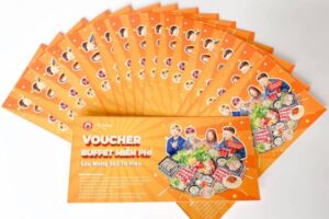 Mẫu voucher buffet đẹp, giá rẻ, thiết kế theo yêu cầu