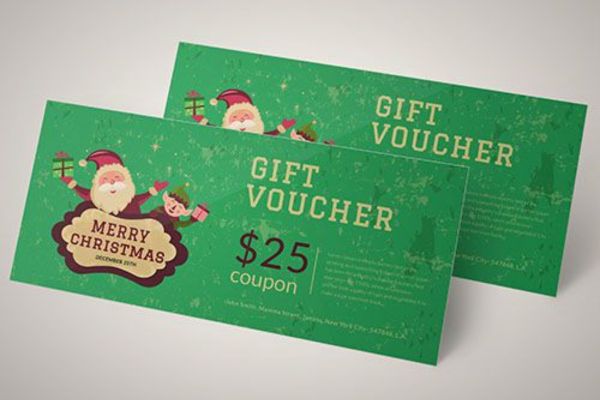 Voucher giáng sinh đẹp, thiết kế theo yêu cầu