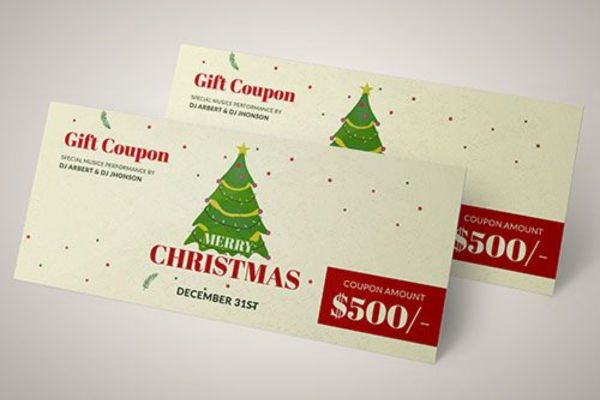 Voucher giáng sinh đẹp, thiết kế theo yêu cầu