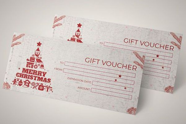 Voucher giáng sinh đẹp, thiết kế theo yêu cầu