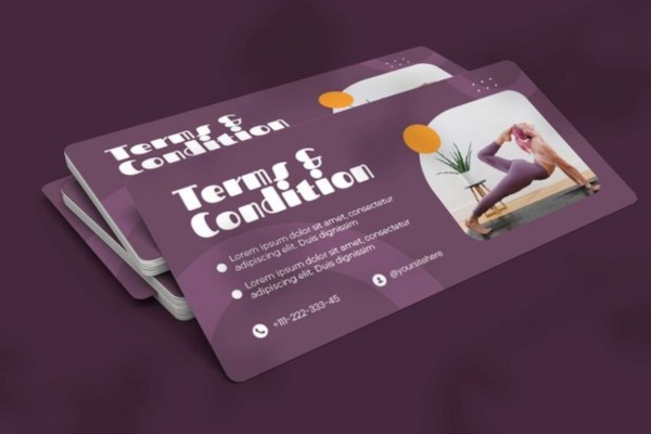 Mẫu voucher học yoga màu sắc rực rỡ