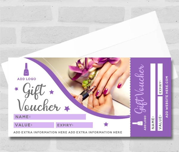 In Hoa Long nhận thiết kế và in ấn mẫu voucher làm nail đẹp