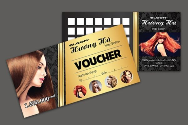 Mẫu voucher salon tóc đẹp, thiết kế theo yêu cầu